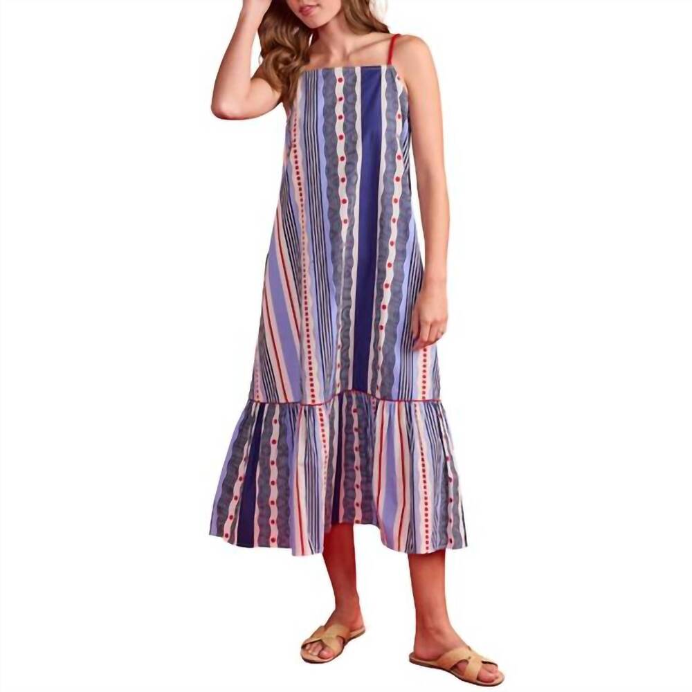 NEW DOUBLE A vera midi dress in liberty stripe